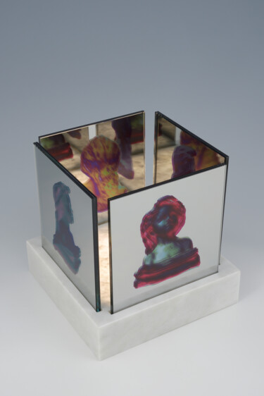 Sculpture intitulée "Reflet du Vide" par Evin Tison, Œuvre d'art originale, Verre