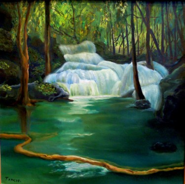 Painting titled "Tropics" by Evgeniya Degtyareva, Original Artwork, Oil