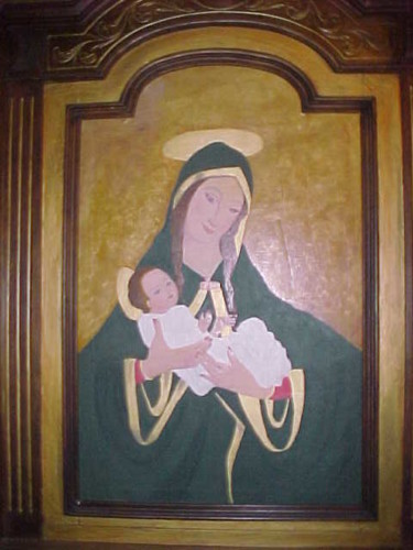 Peinture intitulée "Maternité" par Jean-Pierre Evrard, Œuvre d'art originale