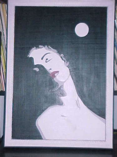 Peinture intitulée "sous la lune" par Jean-Pierre Evrard, Œuvre d'art originale
