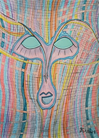 Рисунок под названием "Maya" - Ewa Dura, Подлинное произведение искусства, Маркер