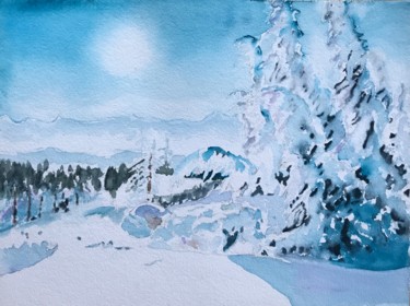 Картина под названием "Cold day" - Ewa Helzen, Подлинное произведение искусства