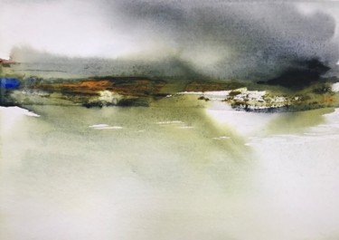 Malerei mit dem Titel "Before the storm" von Ewa Helzen, Original-Kunstwerk, Aquarell