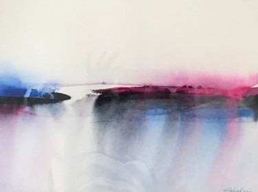 Painting titled "Seashape" by Ewa Helzen, Original Art, Watercolor