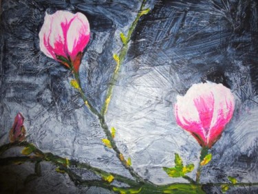 Painting titled "Magnolia" by Ewa Helzen, Original Artwork