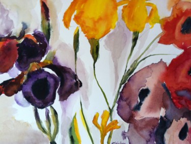 Painting titled "anemones.jpg" by Ewa Helzen, Original Artwork
