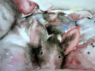 Painting titled "piglets.jpg" by Ewa Helzen, Original Artwork