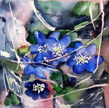 Painting titled "spring-is-here.jpg" by Ewa Helzen, Original Artwork, Watercolor