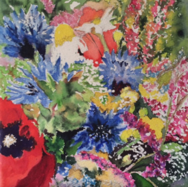 Painting titled "wild-flowers-jpg.jpg" by Ewa Helzen, Original Artwork, Watercolor