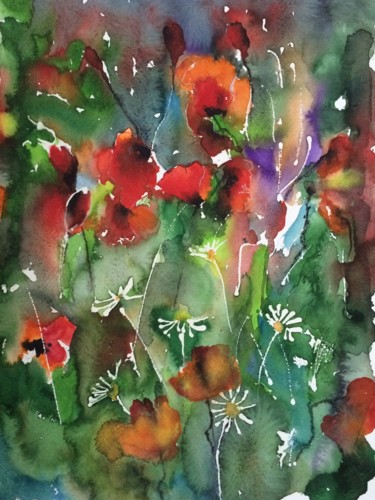 Painting titled "Sommer flowers.jpg" by Ewa Helzen, Original Artwork