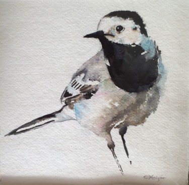 Painting titled "Wagtail.jpg" by Ewa Helzen, Original Artwork