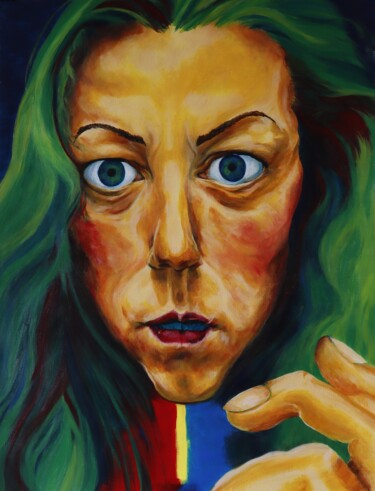 Painting titled "Dorota" by Ewa Hewelt, Original Artwork, Acrylic