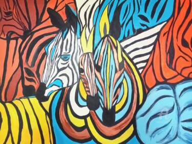 Malerei mit dem Titel "Colours of love 3" von Ewa Mościszko, Original-Kunstwerk, Acryl