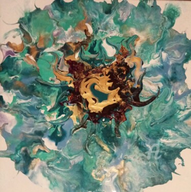 Painting titled "Bluebell" by Ewa Mościszko, Original Artwork, Acrylic