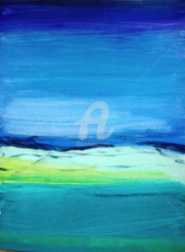 Peinture intitulée "Grand Azur 104" par Ewa Held, Œuvre d'art originale, Acrylique