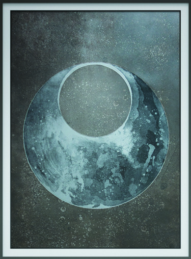 Druckgrafik mit dem Titel "HD 40307g – PLANETA…" von Ewa.Mocha, Original-Kunstwerk, Analogdruck