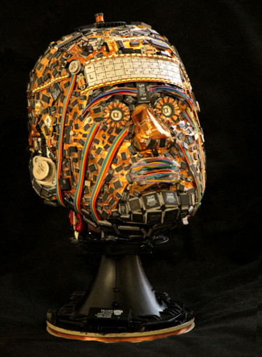 Escultura intitulada "Eco Bust" por Vishwanath Mallabadi Davangere, Obras de arte originais, Arame