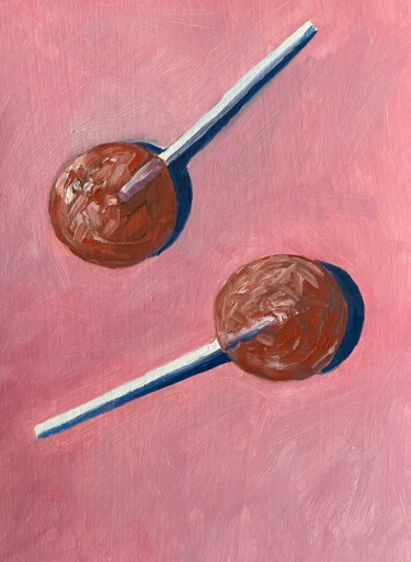 Pintura intitulada "TWO LOLLIPOPS — MOD…" por Ildar Minnegalimov (exesalle), Obras de arte originais, Óleo