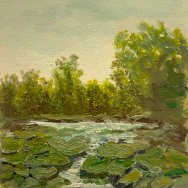 Painting titled "CREEK — CONTEMPORAR…" by Ildar Minnegalimov (exesalle), Original Artwork, Oil