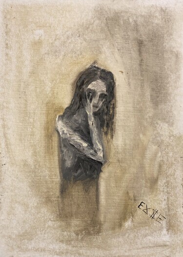 Painting titled "YOU WON’T SEE FEAR…" by Ildar Minnegalimov (exesalle), Original Artwork, Oil