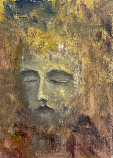 Pittura intitolato "FACE — CONTEMPORARY…" da Ildar Minnegalimov (exesalle), Opera d'arte originale, Olio