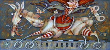 Painting titled "CENTAURUS 2" by Exloss Art, Original Artwork, Acrylic