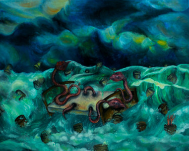 Картина под названием "Сирены" - Анна Баранова, Подлинное произведение искусства