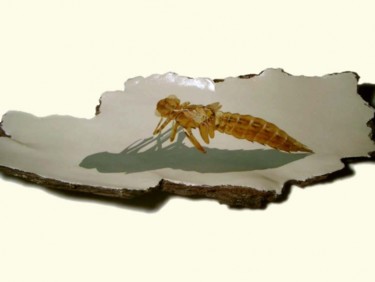 Peinture intitulée "Exuvie de libellule" par Exuvie, Œuvre d'art originale