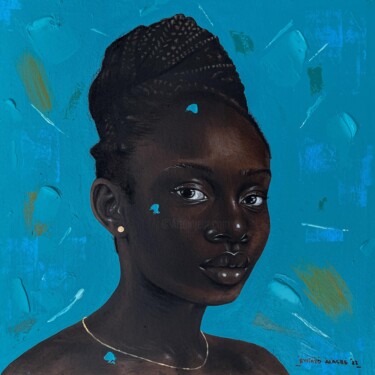 Peinture intitulée "Oloju Ede (one with…" par Eyitayo Alagbe, Œuvre d'art originale, Acrylique