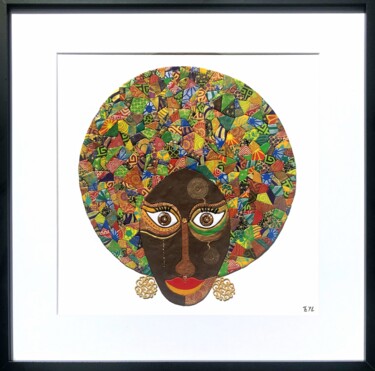 Escultura titulada ""SOUL AFRICAN WOMAN"" por Eyl-Artiste, Obra de arte original, Resina Montado en Bastidor de camilla de m…