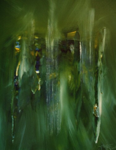Peinture intitulée "Cathédrales immergé…" par Eylliae, Œuvre d'art originale, Huile Monté sur Châssis en bois