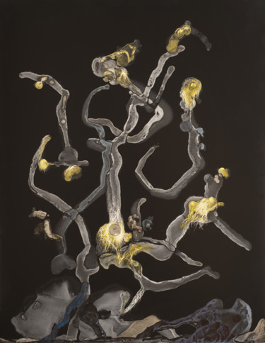 Рисунок под названием "Biopulpe 2" - Etienne Eymard Duvernay, Подлинное произведение искусства, Scratchboard Установлен на к…