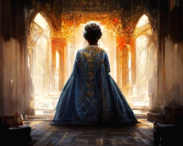Arte digital titulada "Queen Elizabeth 2" por Eymeric Pichon, Obra de arte original, Pintura Digital