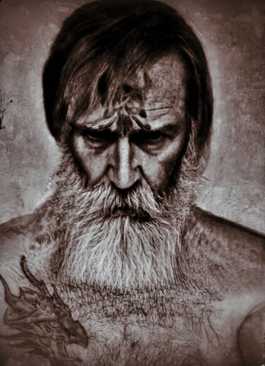 Arts numériques intitulée "Viking Erik le rouge" par Eymeric Pichon, Œuvre d'art originale, Photo montage