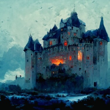 Arts numériques intitulée "Castle Hohenzollern" par Eymeric Pichon, Œuvre d'art originale, Peinture numérique