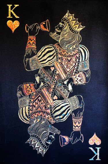 Malerei mit dem Titel "The King of Wine" von Ekaterina Zavodun, Original-Kunstwerk, Acryl Auf Keilrahmen aus Holz montiert