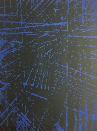Painting titled "Matrice blu" by Ezio Grelli, Original Artwork, Acrylic