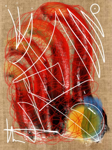 Artes digitais intitulada "Fili di lana" por Ezio Grelli, Obras de arte originais, Pintura digital