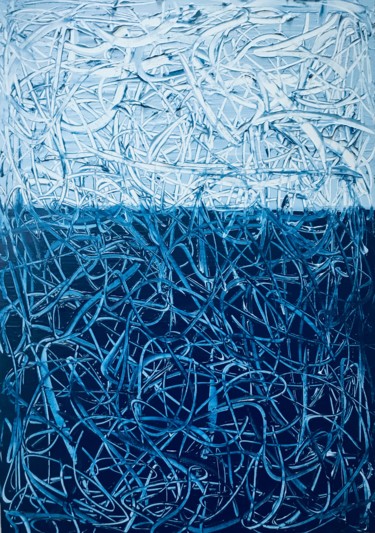 Pintura intitulada "Something blue" por Ezio Grelli, Obras de arte originais, Acrílico