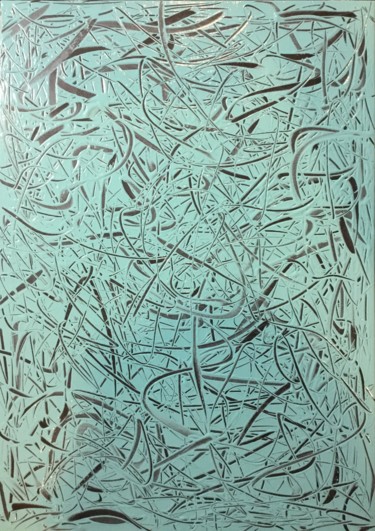 Pintura intitulada "Stringhe B1" por Ezio Grelli, Obras de arte originais, Acrílico