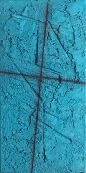 Pittura intitolato "Un pezzo di blu" da Ezio Grelli, Opera d'arte originale, Acrilico