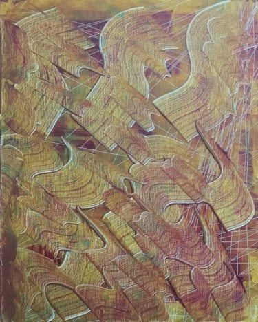 Painting titled "Subtle energy lines" by Ezio Grelli, Original Artwork, Acrylic