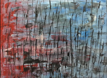 Painting titled "Rain" by Ezio Grelli, Original Artwork, Acrylic