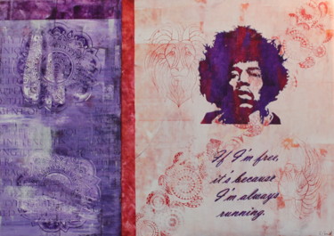 Printmaking titled "Jimi Free" by Florian Arendt, Original Artwork, Screenprinting