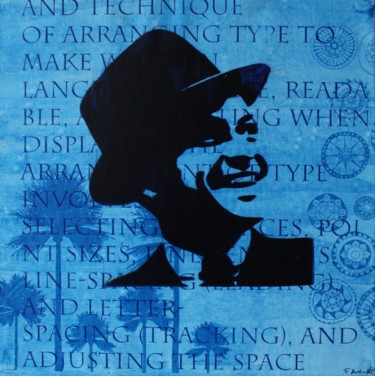 Printmaking titled "Frank blue" by Florian Arendt, Original Artwork, Screenprinting