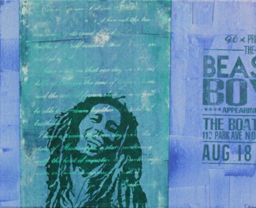 印花与版画 标题为“Bob green blue” 由Florian Arendt, 原创艺术品, 丝网印刷