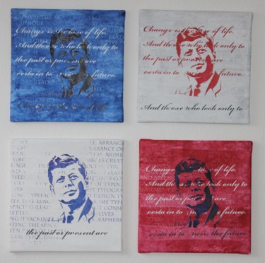 Incisioni, stampe intitolato "Four Presidents" da Florian Arendt, Opera d'arte originale, Serigrafia