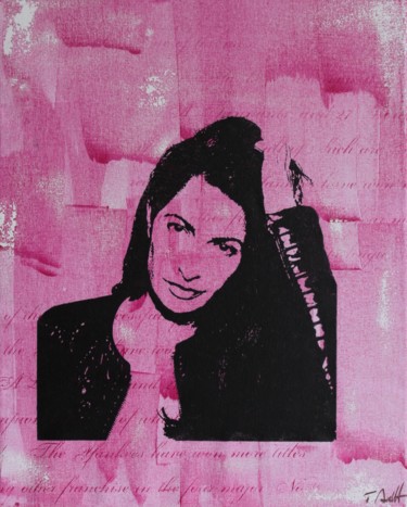 Prenten & gravures getiteld "Linda Pink" door Florian Arendt, Origineel Kunstwerk, Zeefdruk