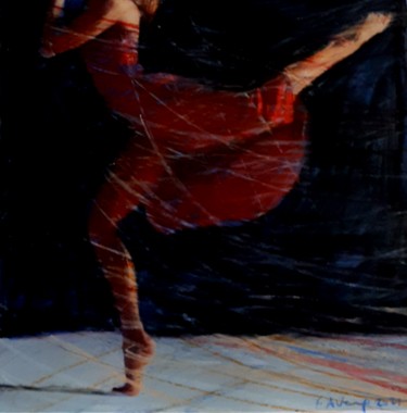 Painting titled "e io ballo" by Fabrizio Avena, Original Artwork, Pastel