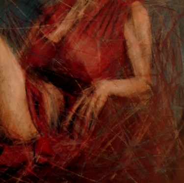 Painting titled "woman in red" by Fabrizio Avena, Original Artwork, Pastel